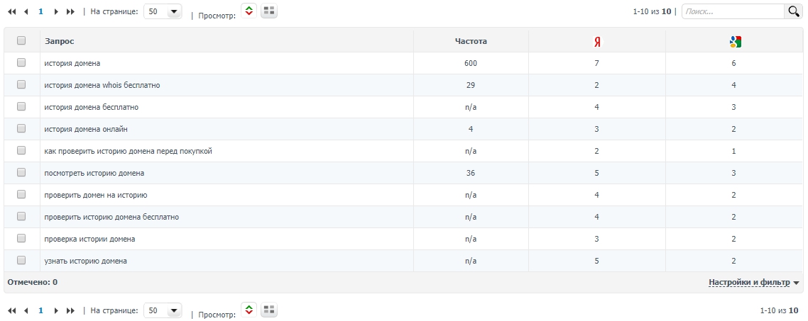проверка позиций allpositions